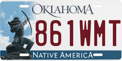 OK license plate 861WMT