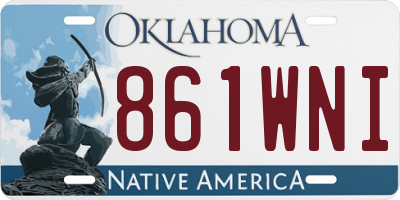 OK license plate 861WNI