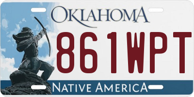 OK license plate 861WPT