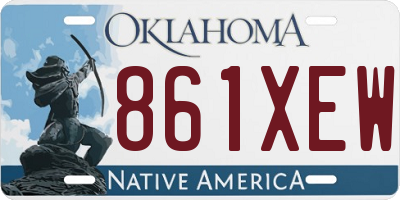 OK license plate 861XEW