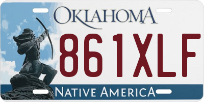 OK license plate 861XLF