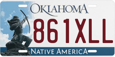 OK license plate 861XLL
