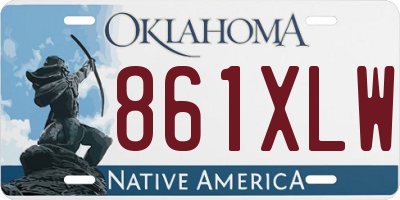 OK license plate 861XLW