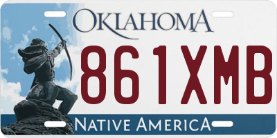 OK license plate 861XMB