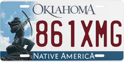 OK license plate 861XMG