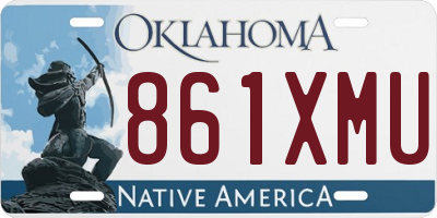 OK license plate 861XMU