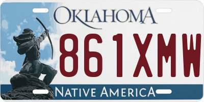 OK license plate 861XMW