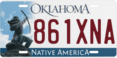 OK license plate 861XNA