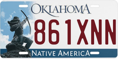OK license plate 861XNN