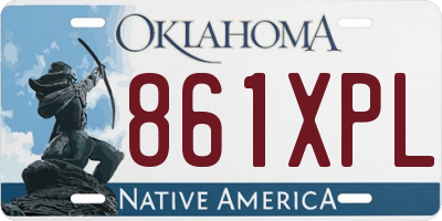 OK license plate 861XPL