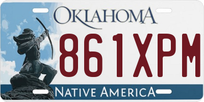 OK license plate 861XPM