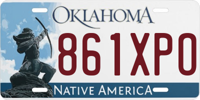 OK license plate 861XPO