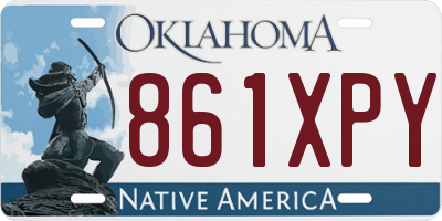 OK license plate 861XPY
