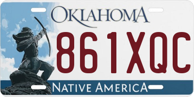 OK license plate 861XQC