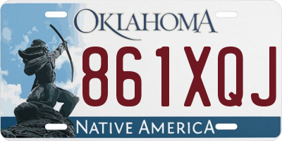 OK license plate 861XQJ