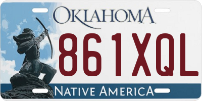 OK license plate 861XQL
