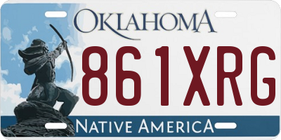OK license plate 861XRG