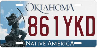 OK license plate 861YKD