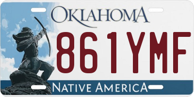 OK license plate 861YMF