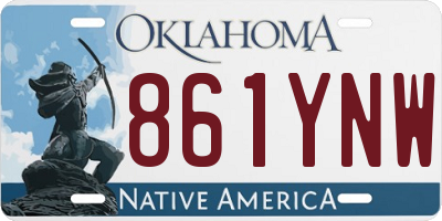 OK license plate 861YNW