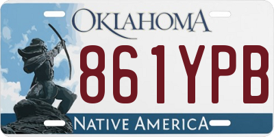 OK license plate 861YPB