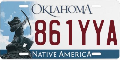 OK license plate 861YYA