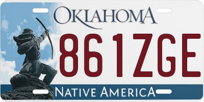 OK license plate 861ZGE