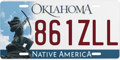OK license plate 861ZLL