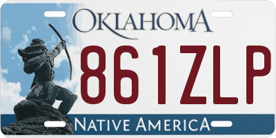 OK license plate 861ZLP