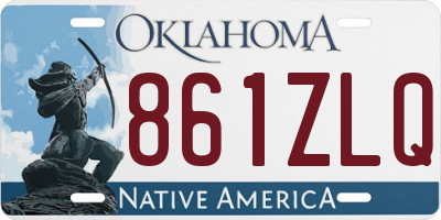 OK license plate 861ZLQ