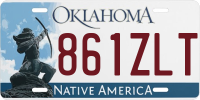 OK license plate 861ZLT