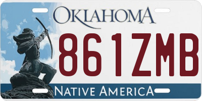 OK license plate 861ZMB