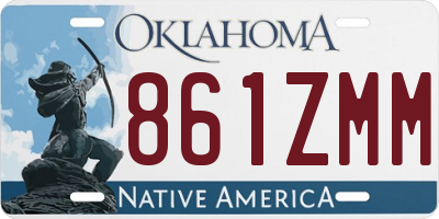 OK license plate 861ZMM