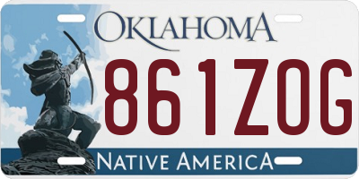 OK license plate 861ZOG