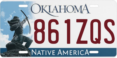 OK license plate 861ZQS