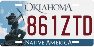 OK license plate 861ZTD