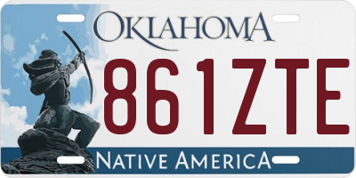 OK license plate 861ZTE