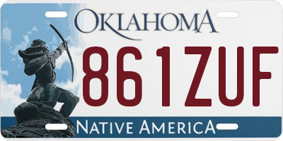 OK license plate 861ZUF