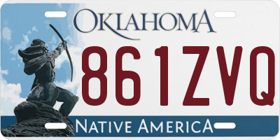 OK license plate 861ZVQ