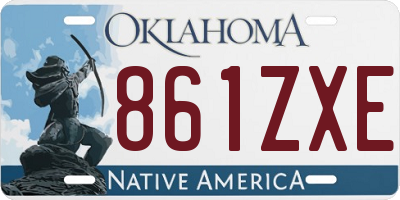 OK license plate 861ZXE