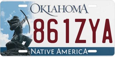 OK license plate 861ZYA