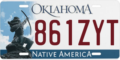 OK license plate 861ZYT