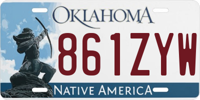 OK license plate 861ZYW