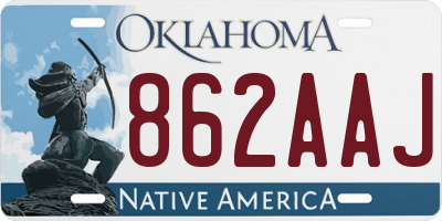 OK license plate 862AAJ