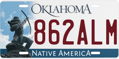 OK license plate 862ALM