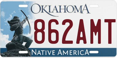 OK license plate 862AMT