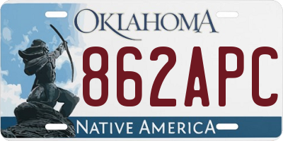 OK license plate 862APC