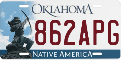 OK license plate 862APG