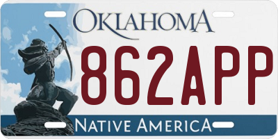OK license plate 862APP