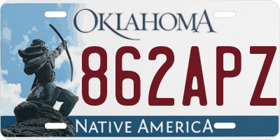 OK license plate 862APZ